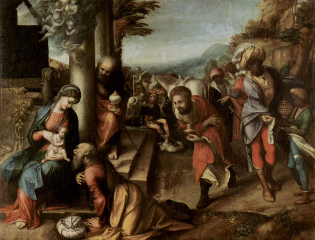 Adoración de los tres reyes magos