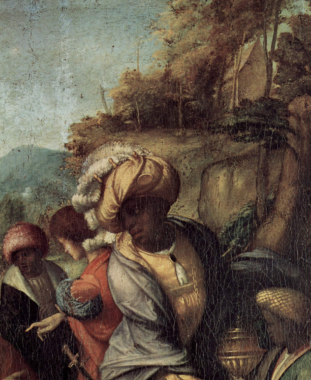 Adoration of the Three Wise Men, detail