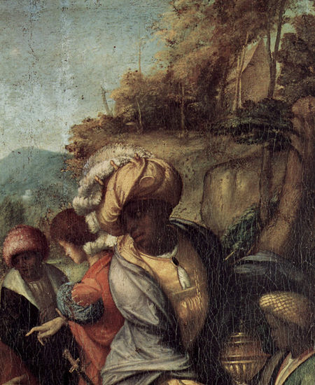 Adoration of the Three Wise Men, detail 