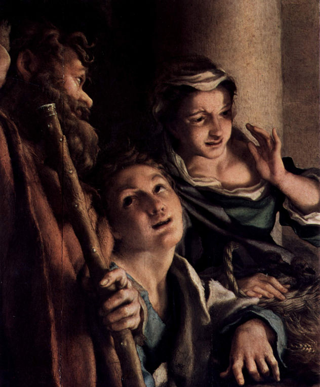 Adoration of the Shepherds (the night), detail