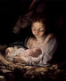 Adoration of the Shepherds (the night), detail