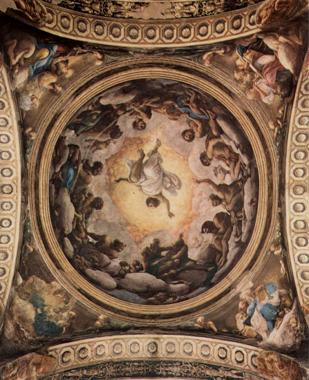 Frescos in the Church of San Giovanni Evangelista in Parma, dome fresco, scene 