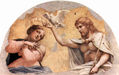 Frescos en la iglésia de San Giovanni Evangelista en Parma, luneta del ábside, escena