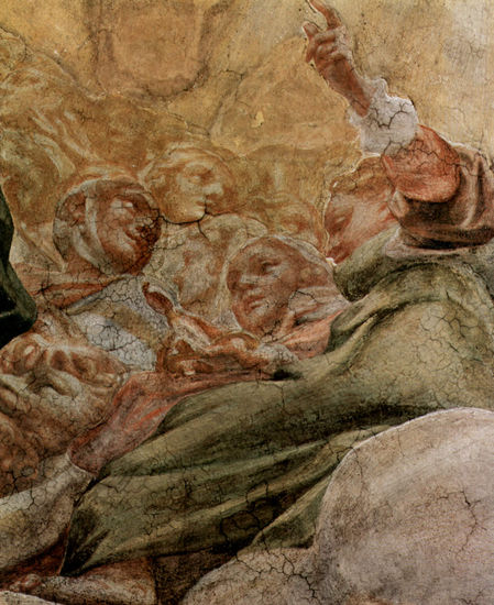 Fresco de cúpula en la catedral, escena 