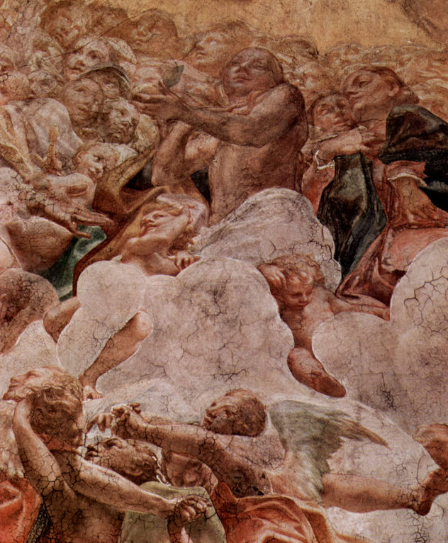 Dome fresco in the cathedral, scene