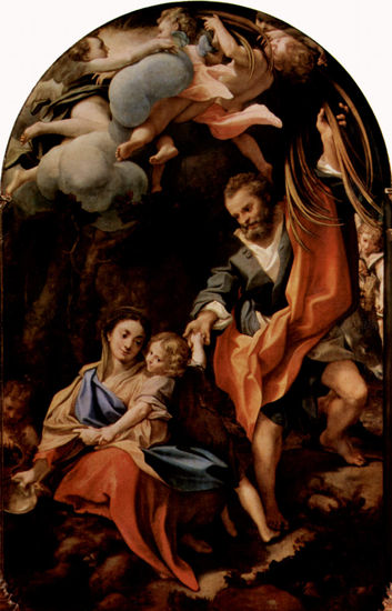 Madonna della Scodella, scene 