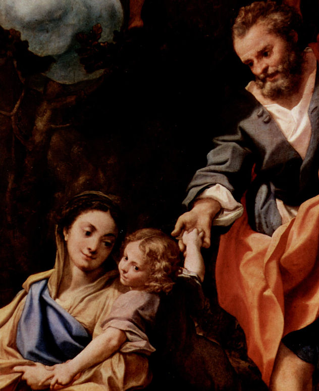 Madonna della Scodella, escena