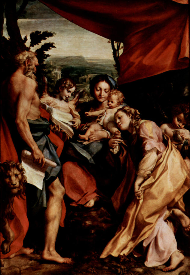 Virgin of Saint Jerome (the day), scene