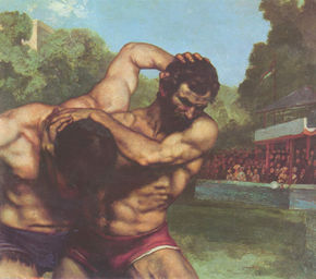 Wrestler, detail