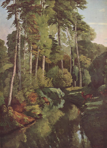 Arroyo con ciervos