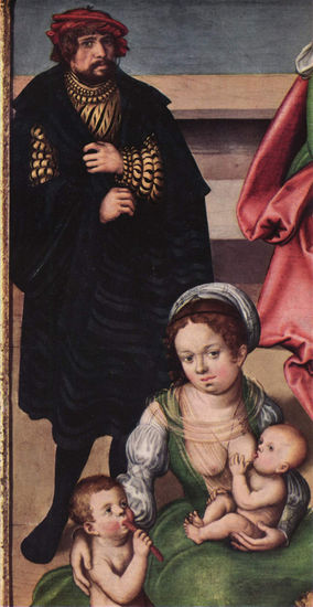 The Artist with His Family, Detail (Family Portrait) 