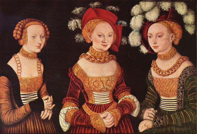 Portrait of the Duchesses Sibila, Emila, and Sidonia of Saxony 