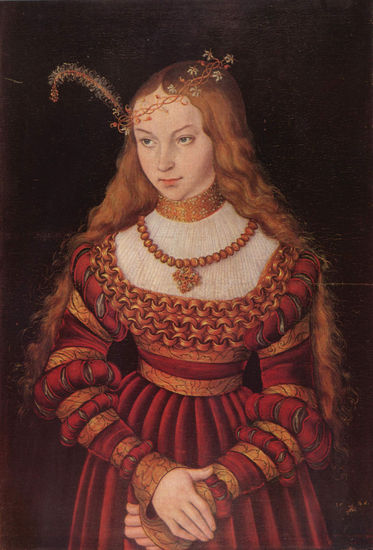 Porträt de la princesa Sibylle de Cleves como novia 