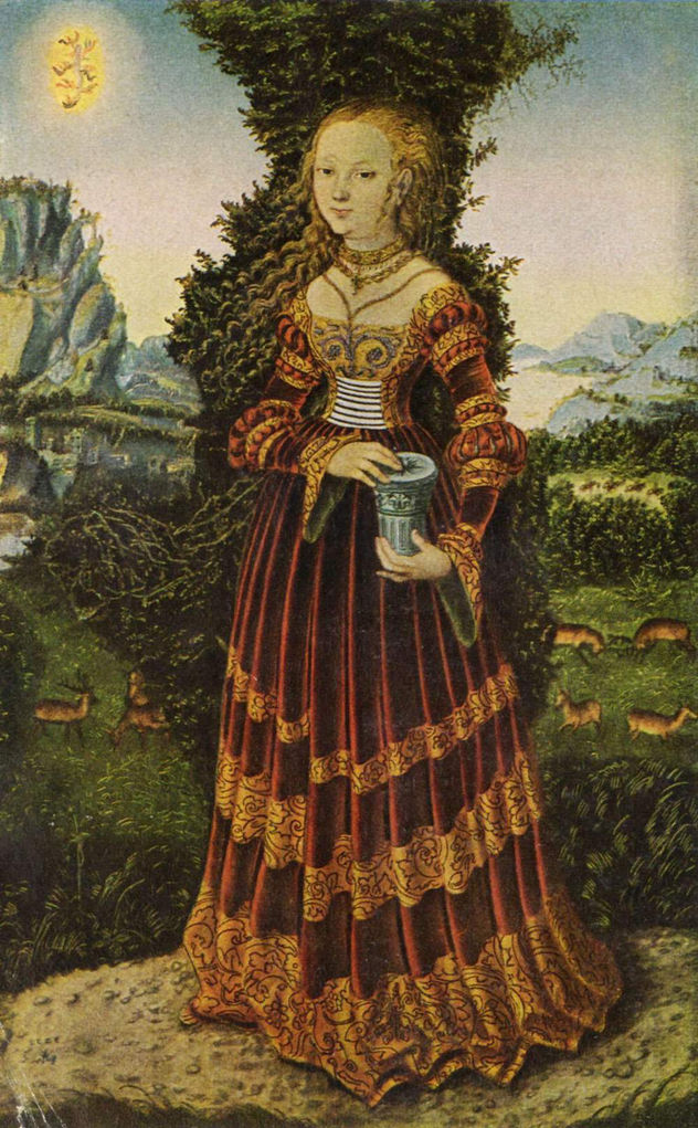 Retrato de una dama noble sajona como María Magdalena