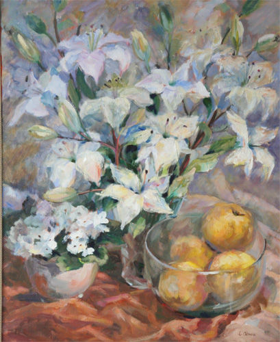 flores y frutas Oil Canvas Still Life Paintings