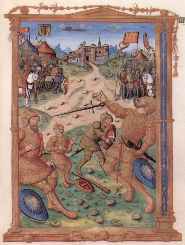 Recueil sommaire de las crónicas francesas de Jean Froissart, Escena