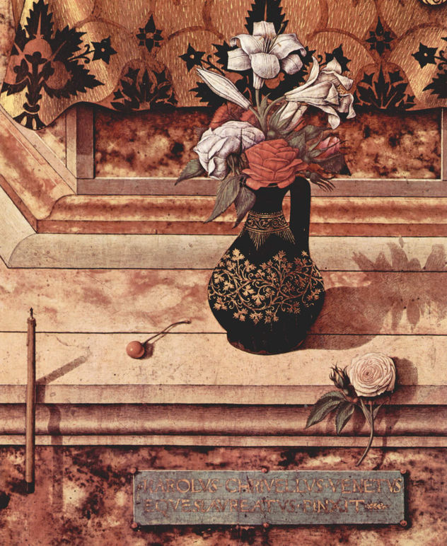 Altar de la catedral de Camerino, Madonna della Candeletta, escena