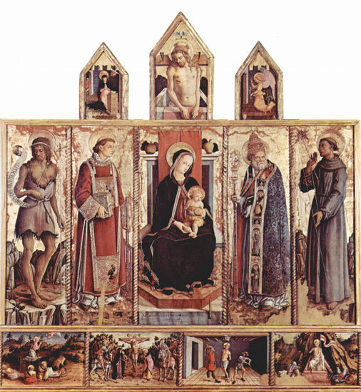 Altarpiece of Saint Sylvester in Massa Fermana, general view, central panel. 