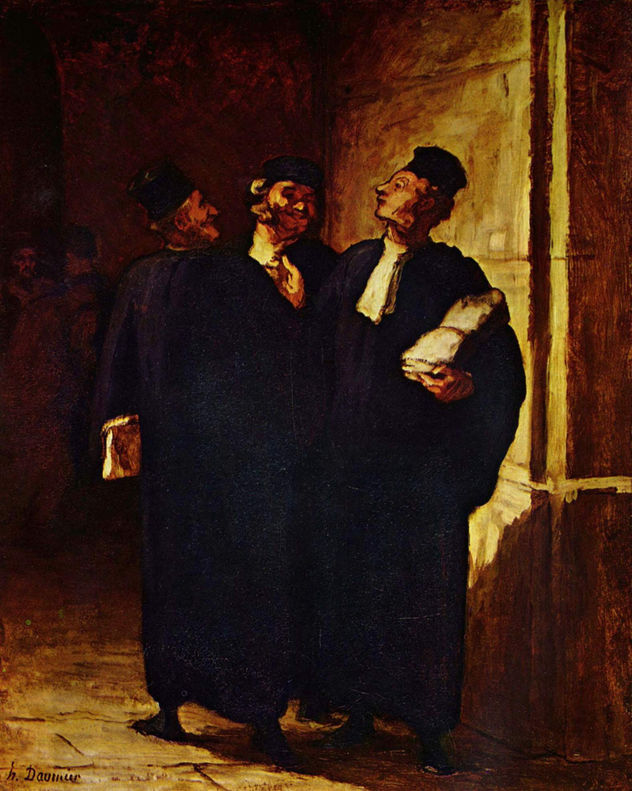 Tres abogados en conversación