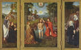 The Baptism of Christ, with founders and their patron saints (Altar of Jean des Trompes)