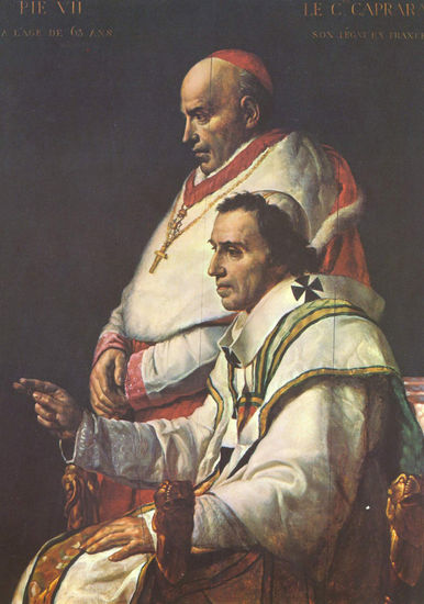 Portrait of Pius VII and Cardinal Caprara 