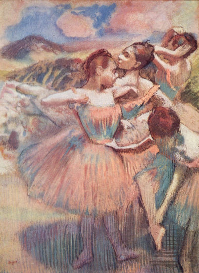 Bailarinas con paisaje 