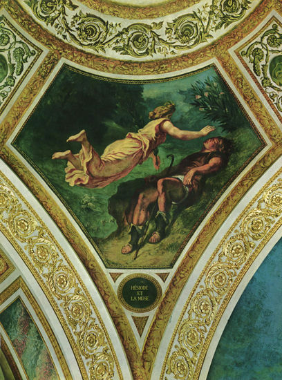 Palais Bourbon, painting in the dome of Poetry, scene 