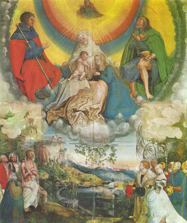 St. Anne Self-Third and Saints James and Roch as Intercessors for Humanity Affected by the Plague.