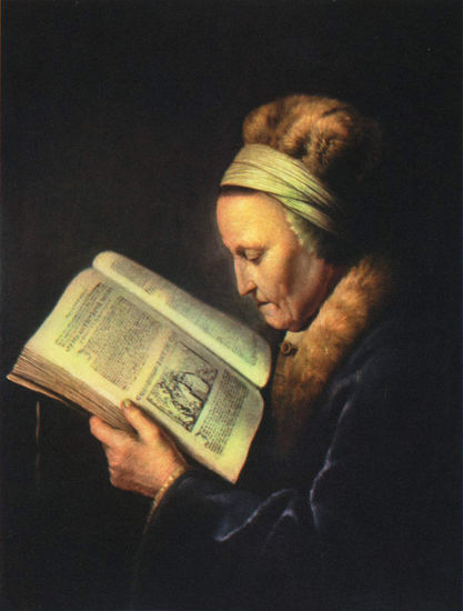 Lesende alte Frau (Rembrandts Mutter) 