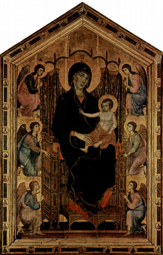 Rucellai Madonna, scene
