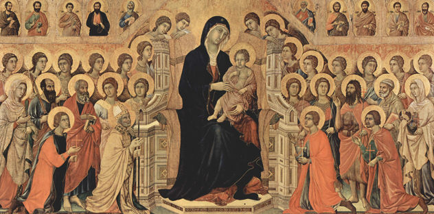 Maestà, Altarretablo de la catedral de Siena, lado frontal, tabla principal, escena