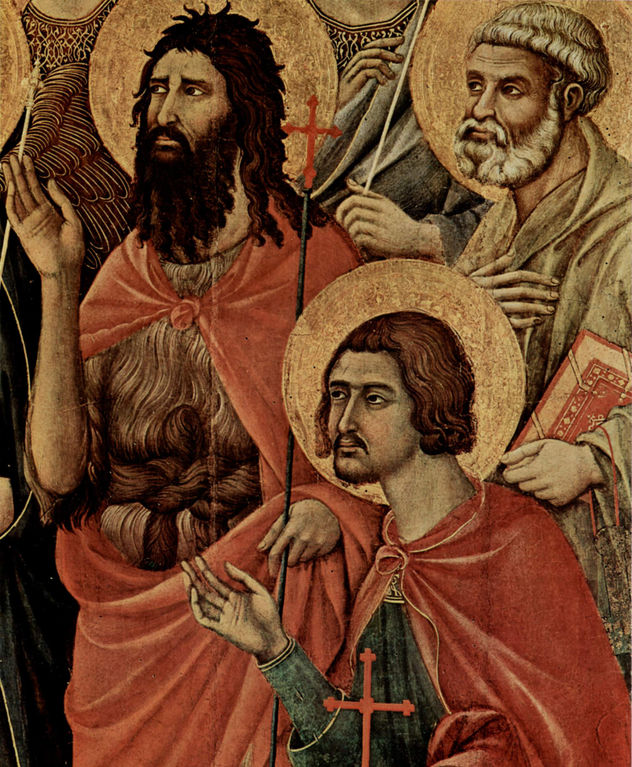 Maestà, Altarpiece of the Cathedral of Siena, front side, main panel with Maestà, scene