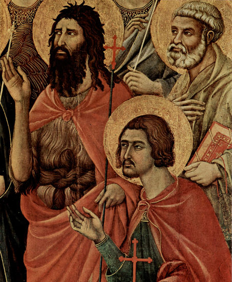 Maestà, Altarpiece of the Cathedral of Siena, front side, main panel with Maestà, scene 