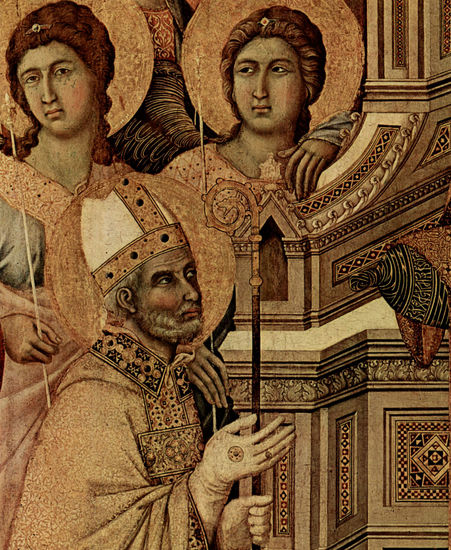 Maestà, Altarpiece of the Cathedral of Siena, front side, main panel with Maestà, scene 