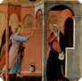Maestà, altar of the Siena Cathedral, front side, predella with scenes from the childhood of Jesus and prophets, scene