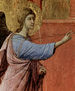 Maestà, altar de la catedral de Siena, lado frontal, predela con escenas de la infancia de Jesús y profetas, escena.