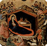 Maestà, Altarpiece of the Siena Cathedral, front side, predella with scenes from the childhood of Jesus and prophets, scene