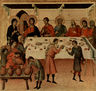 Maestà, Altarpiece of the Cathedral of Siena, reverse, predella with scenes of the temptation of Christ and miracles, scene