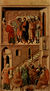 Maestà, Altarretabel de la catedral de Siena, reverso, registro principal con escenas de la Pasión de Cristo, escenas
