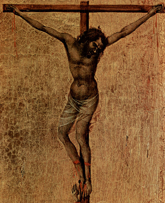 Maestà, Altarretablo de la catedral de Siena, reverso, registro principal con escenas de la Pasión de Cristo, escena