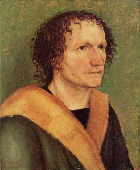 Portrait of a Man with Green Background 