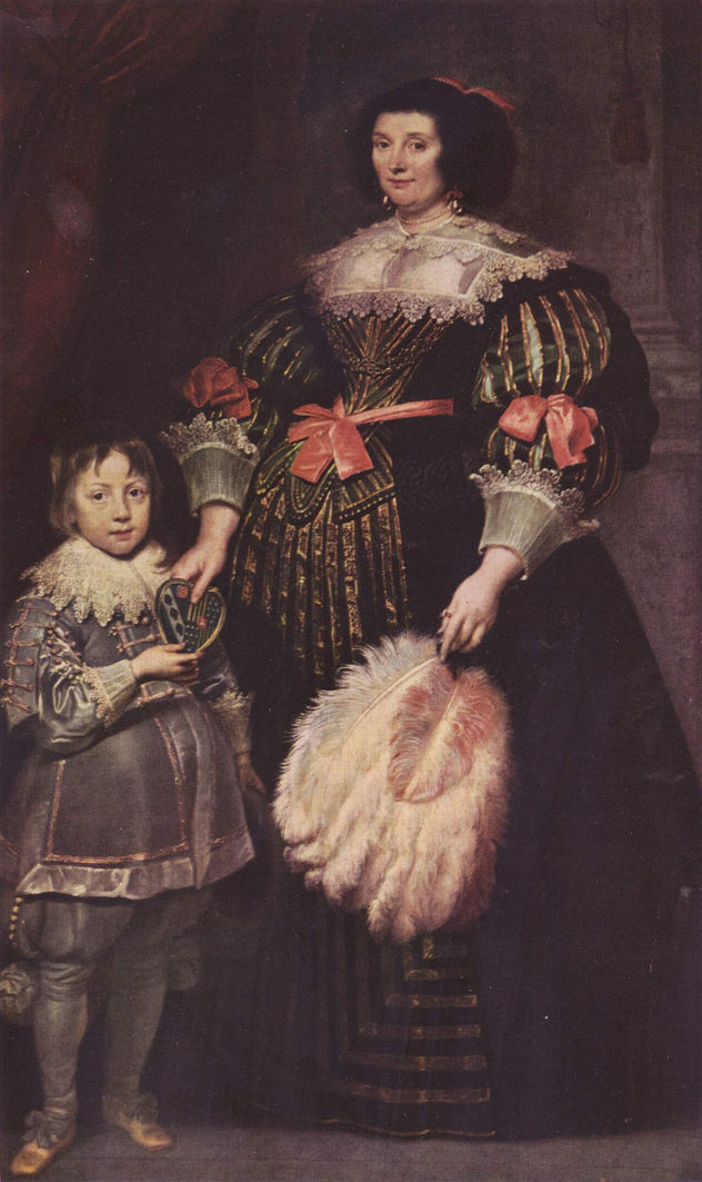 Retrato de Charlotte Butkens, señora de Anoy, con su hijo