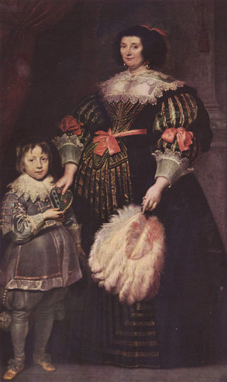 Portrait of Charlotte Butkens, Lady of Anoy, with her Son 