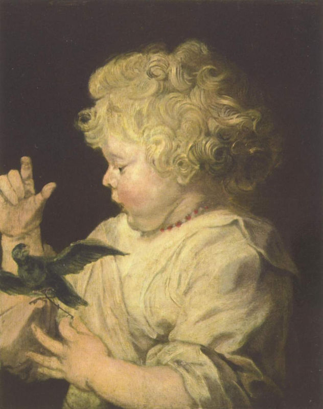 Portrait of a Child with a Bird