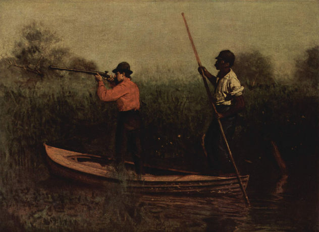 Will Schuster and a Black Man Frog Hunting