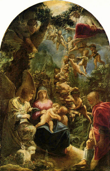 Holy Family with Angels 