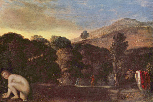 Landscape with Nymph Bathing 