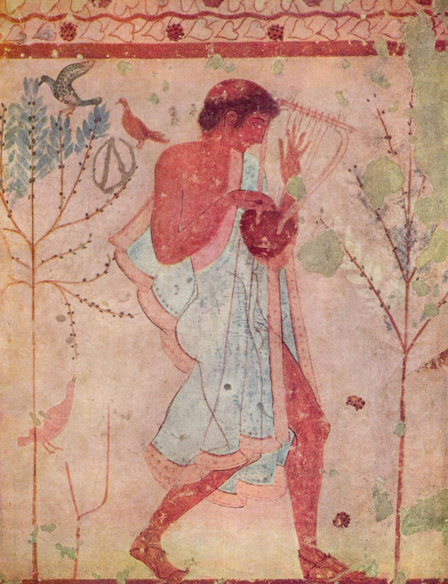 Bailarín del banquete, Detalle