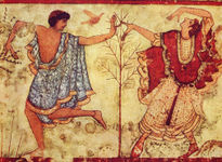 Two Dancers, Detail