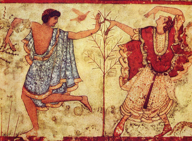 Two Dancers, Detail 